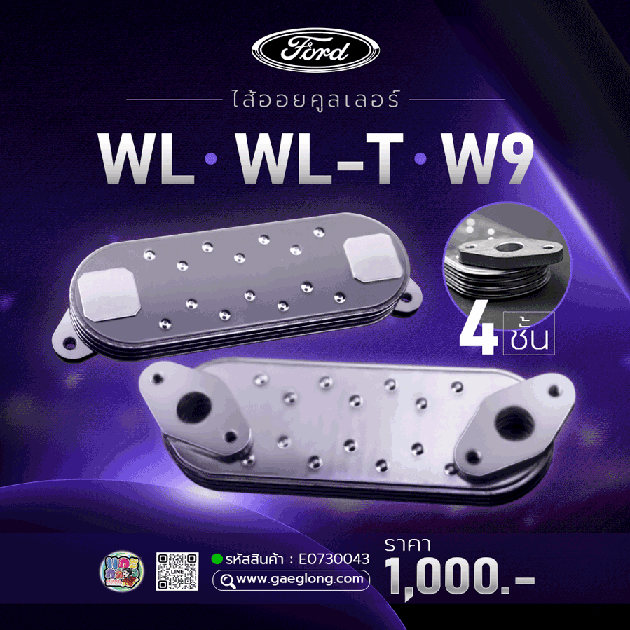 ไส้ออยคูลเลอร์มาสด้าไฟเตอร์ ฟอร์ด WL 2.5 / W9 2900 ใหม่